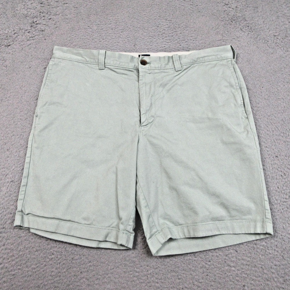J Crew Chino Shorts Mens 38 Green 9" Inseam Stretch Cotton Preppy Casual Coastal